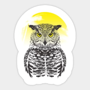 New moon owl Sticker